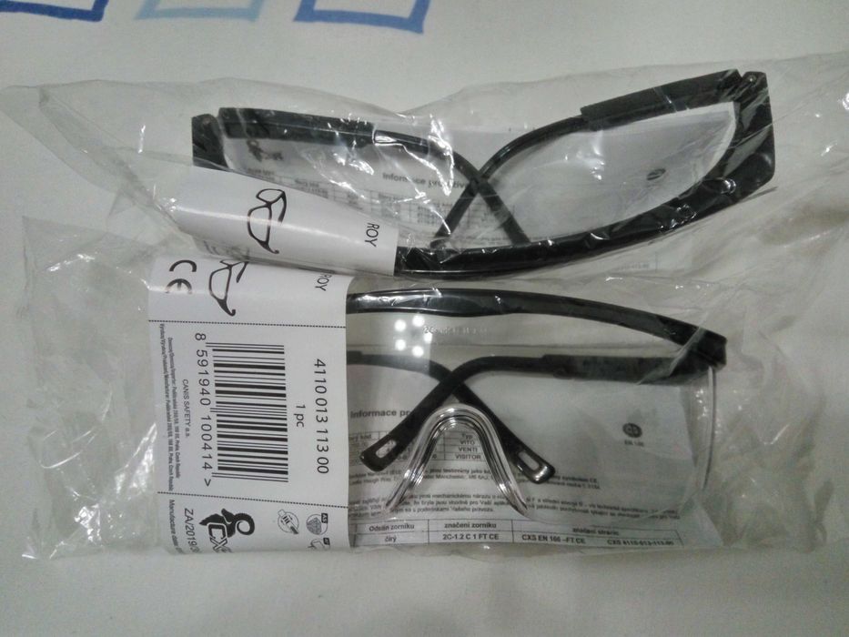 Прозрачные, Противоударные  рабочие защитные очки CXS ROY. Чехия.