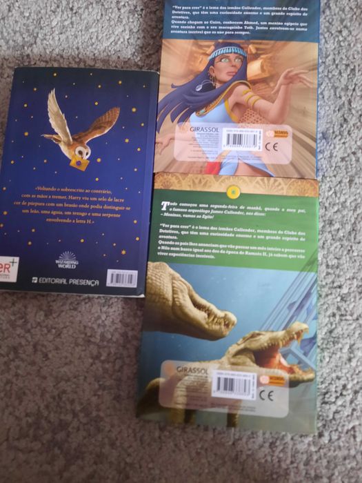 1 livro Harry Potter+ 2 livros clube dos detetives
