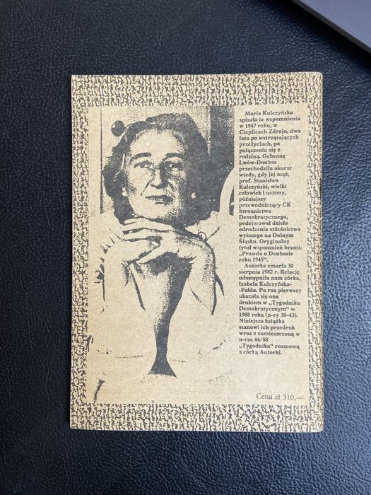 Maria Kulczyńska Lwów-Donbas 1945