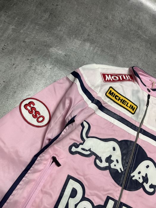 Różowa Kurtka red bull kurtka wyścigowa