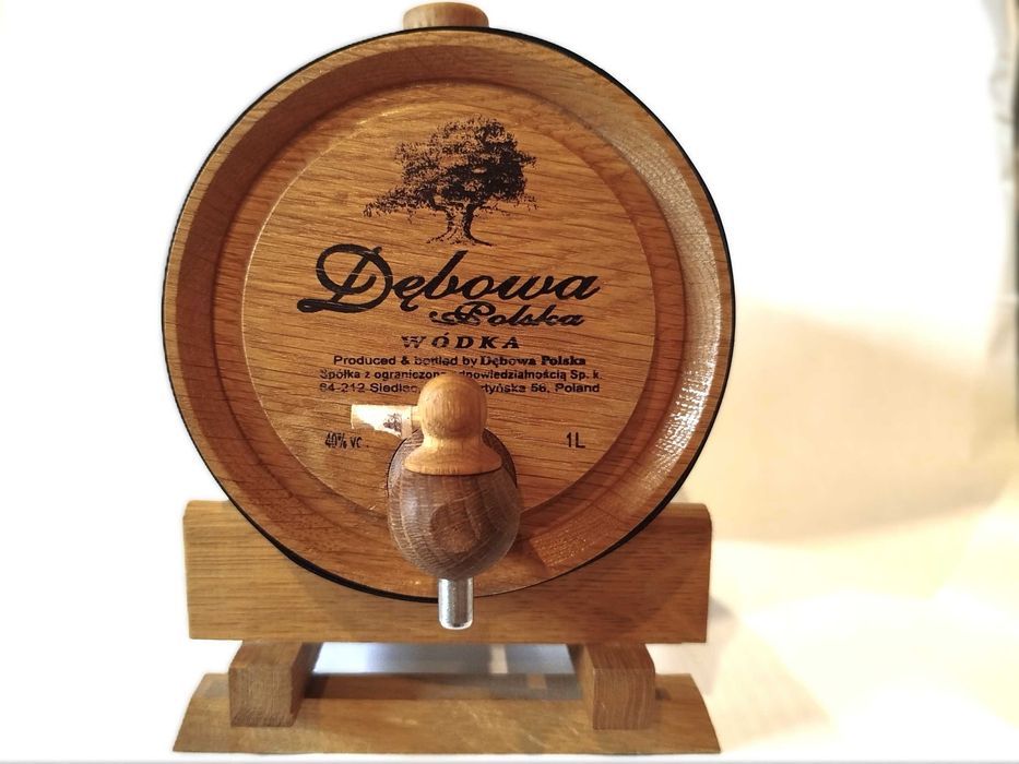 Beczka / karafka 1L – whisky, wódka, nalewki – dekoracja, pojemnik