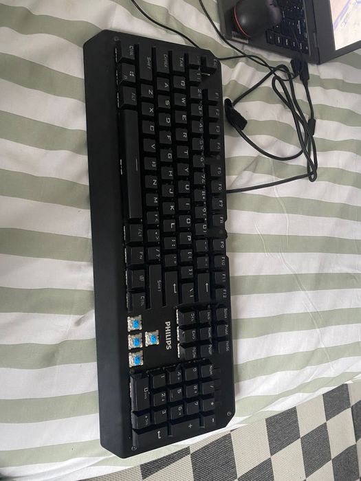 Teclado Philips Gamer Mecânico Luminoso Usb Spk8413