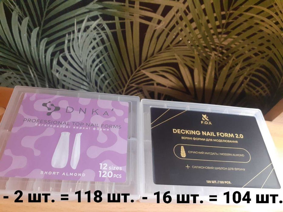 Верхні багаторазові форми для моделювання нігтів (тіпси)