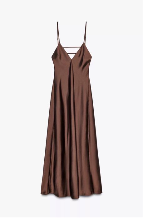 Сукня атлас плаття Zara m