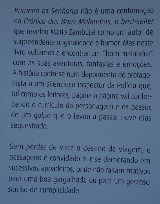 Primeiro As Senhoras de Mário Zambujal