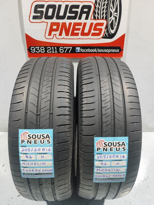 2 pneus impecáveis 205-60R16 Michelin - Oferta dos Portes