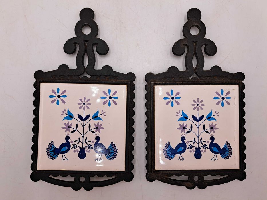 Żeliwna ceramiczna podstawka podkładka na nóżkach pod garnek płytka ceramiczna fliza japońska FM Made in Japan