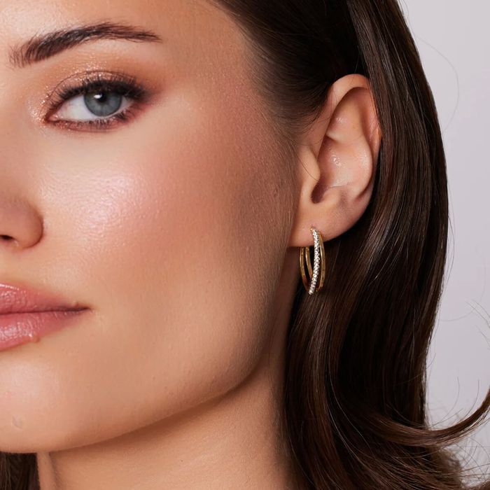 Złote kolczyki Staviori