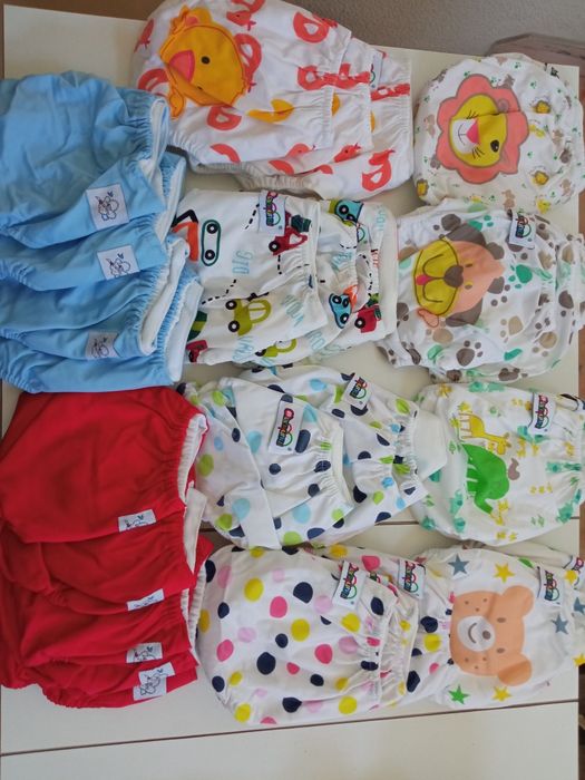 Fraldas reutilizáveis e absorventes