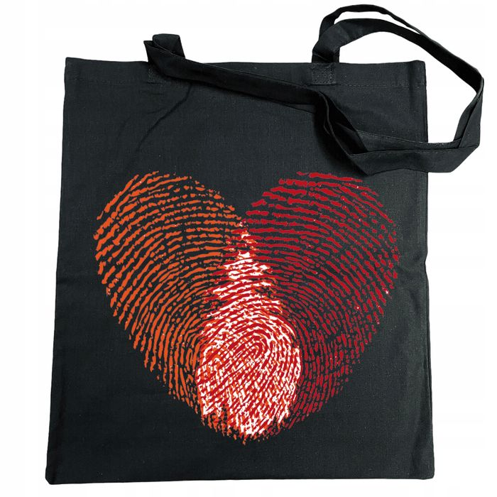 walentynki torba zapukowa serce odcisk