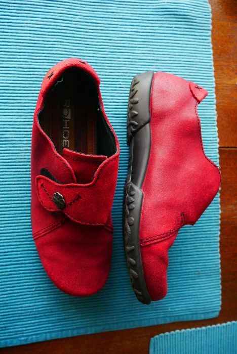 ROHDE, czerwone, piekne, polbuty r. 37 ( 3,5); dl. wkladki 24 cm