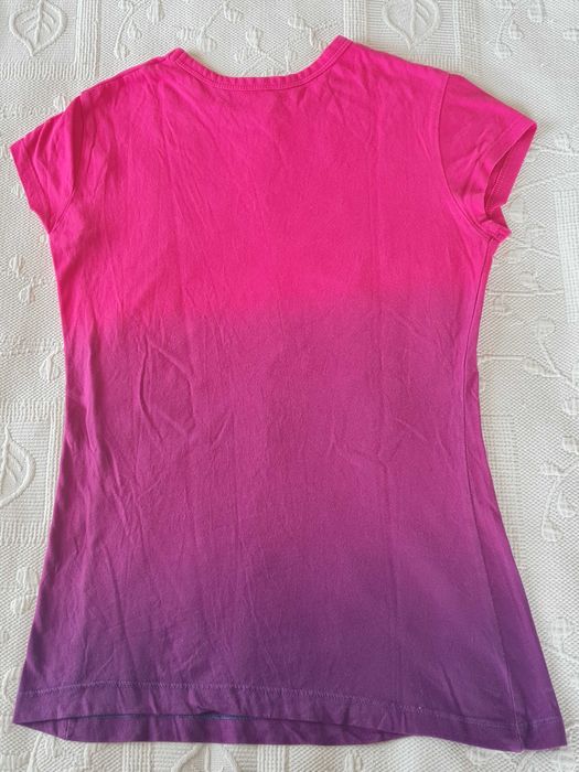 T-shirt S em tons rosa e roxo