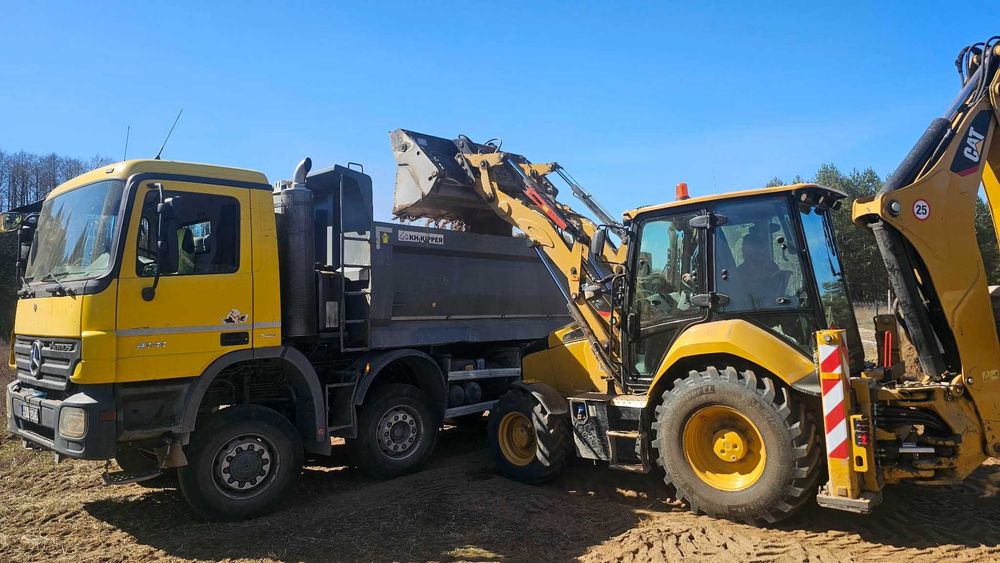 Usługi transportowe z HDS dźwig transport materiał budowlanych big bag