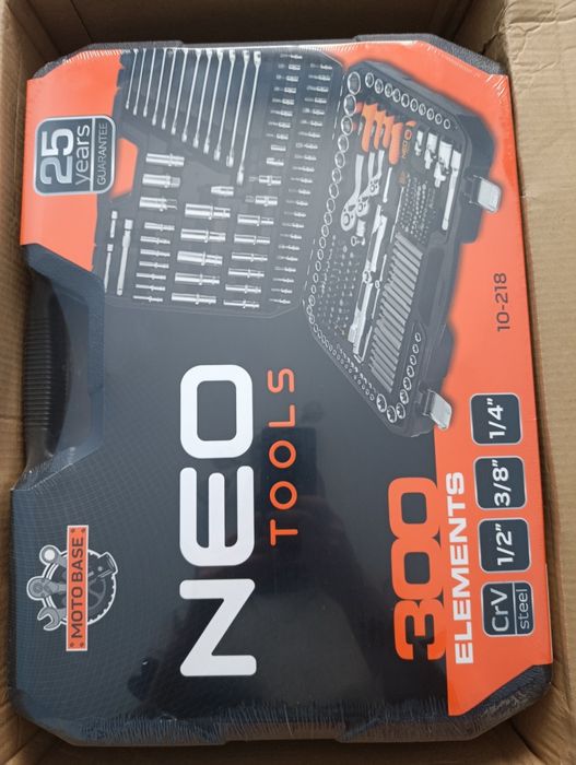 Neo Tools zestaw narzędzi 300el. Nowy, paragon, gwarancja .