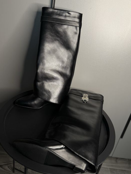 Сапоги козаки чоботи шкіряні на платформі 3 см zara