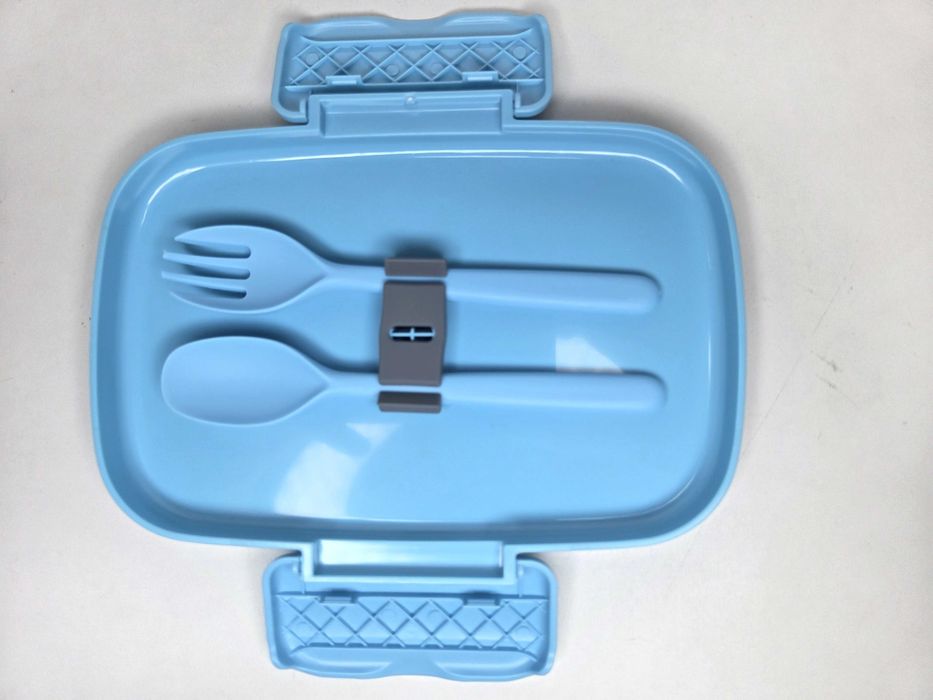 LUNCHBOX Śniadaniówka Dla Dzieci, 3 Przegródki, Sztućce-BOHEVA