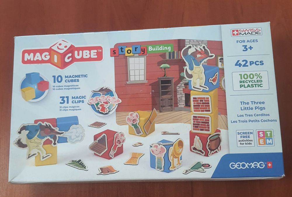 Klocki magnetyczne GEOMAG Magicube - 3 małe świnki