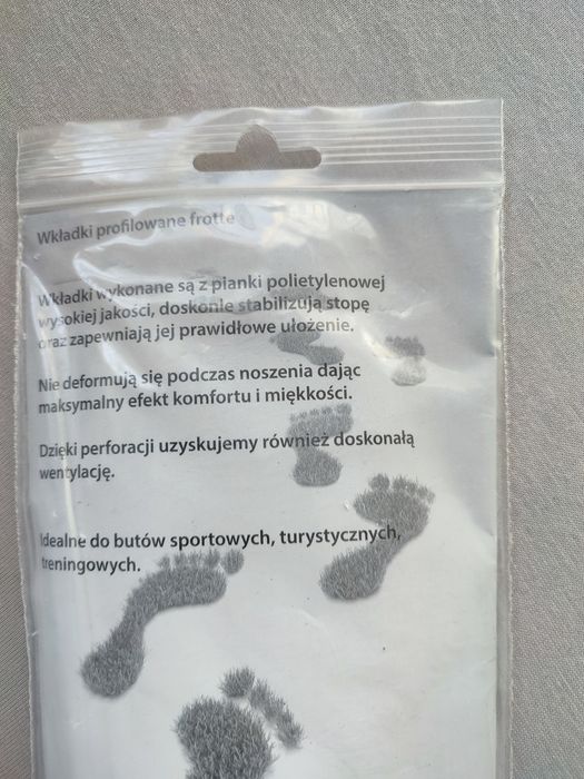 Wkładki profilowane frotte do butów r. 39
