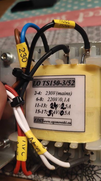 Transformator 230V / 24V / 9.4V