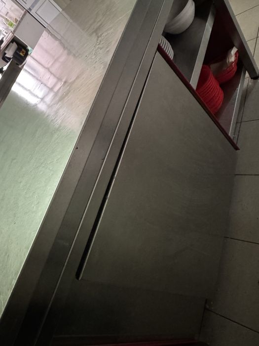 Bancada central ilha em inox para cozinha restaurante