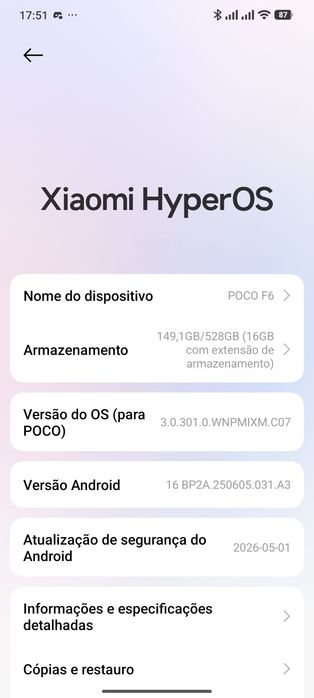 Poco f6  com garantia