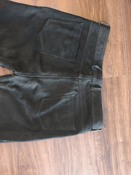 Męskie skórzane spodnie myśliwskie Parforce roz. 56 XL nubuk oliwka