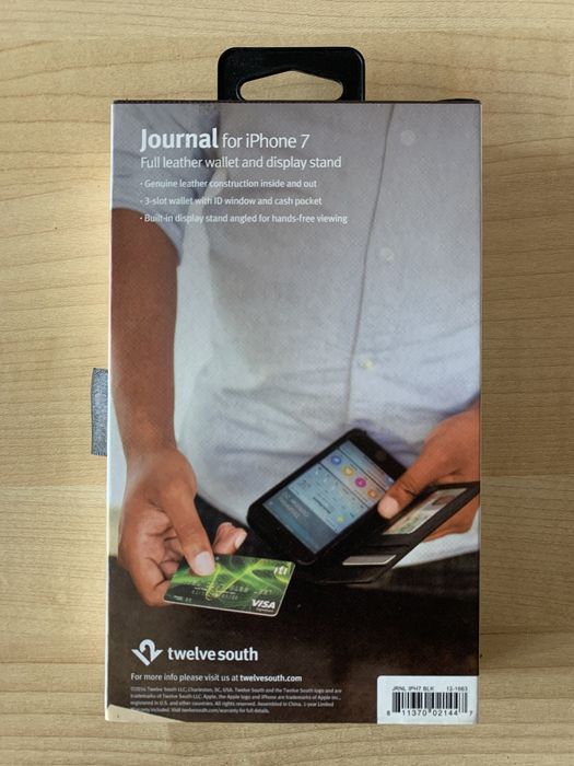 Twelve South - Capa em pele genuína para iPhone SE/8/7/6/6s