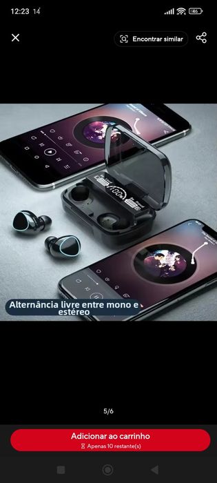 Phones bluetooth Novos com caixa power bank