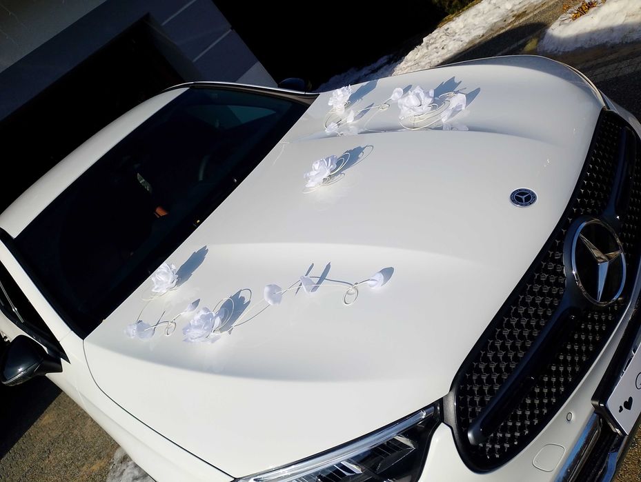 Samochód auto do ślubu Mercedes GLC Coupe biały nowy - OKAZJA