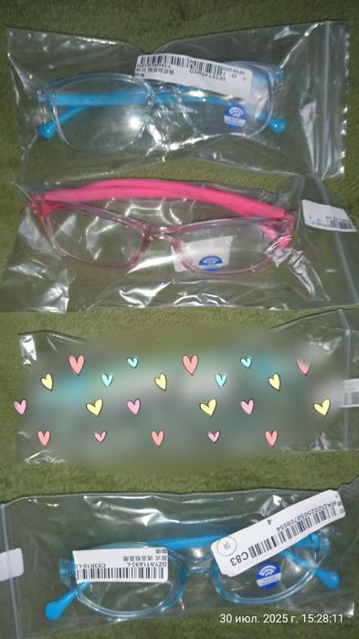 Детские очки прозрачные новые в упаковке окуляри