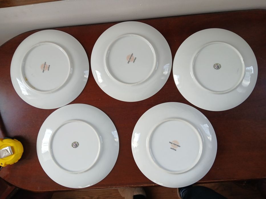 Japońska porcelana talerze z rybkami ryby 5 sztuk