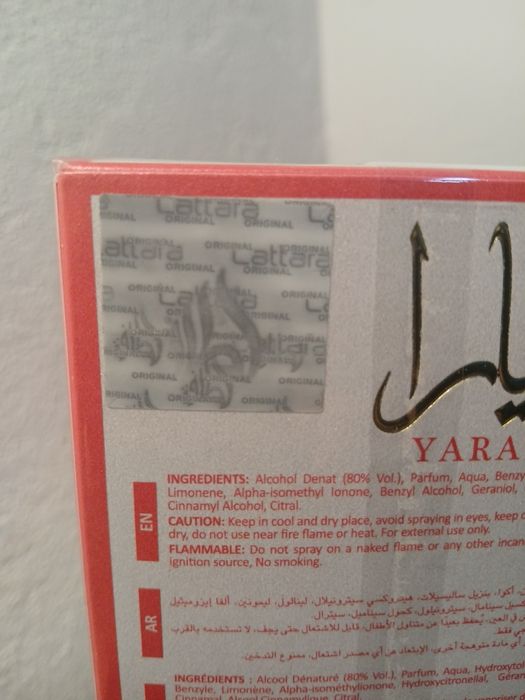 Perfume Árabe YARRA