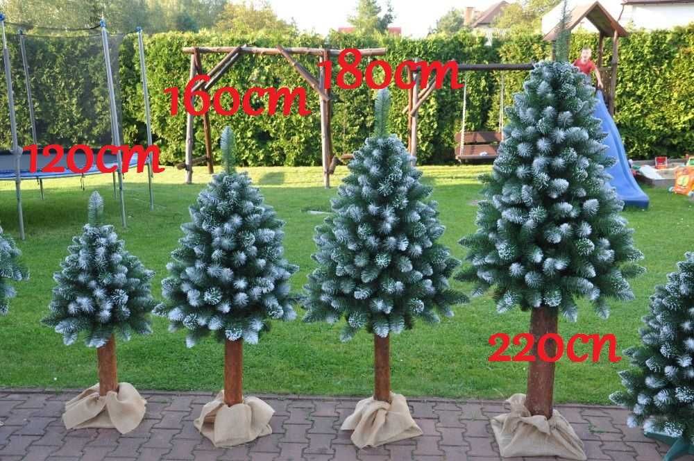 Choinka sztuczna 180cm  - Sosna Diamentowa na pniu