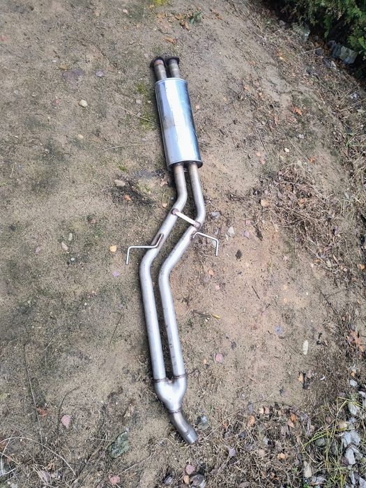 Wydech srodkowy tlumik Y-pipe BMW E36 E34 E30 E46 dwie rurki jedna rur