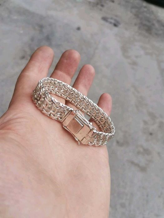 Срібний браслет 60г чоловічий, мужской серебряный браслет 925