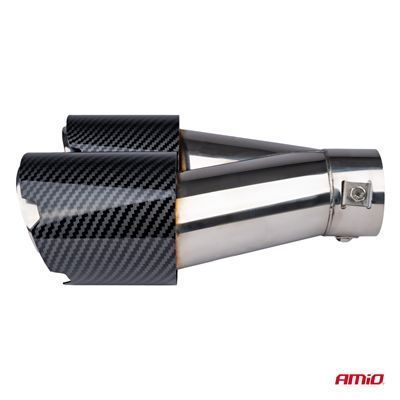 Końcówka Tłumika Carbon Podwójna 89Mm Montaż Spaw