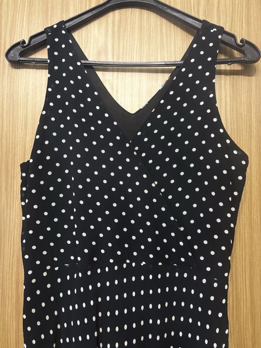 Sukienka damska w groszki kropki czarno biała