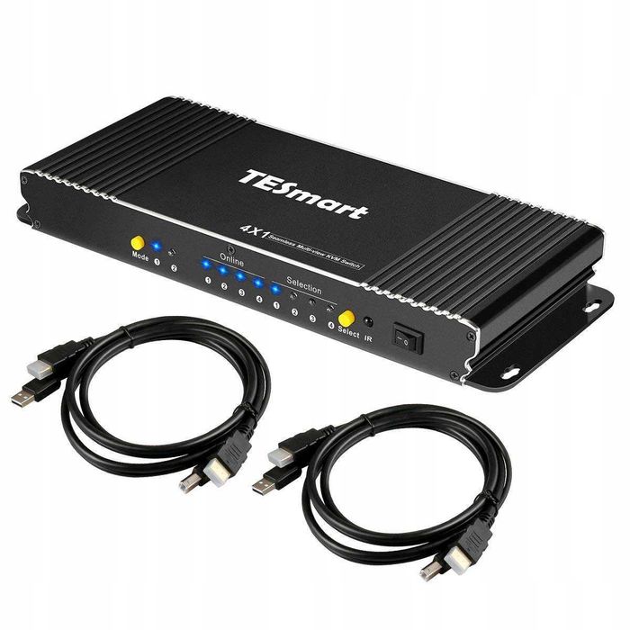 Przełącznik KVM switch Full HD 1080P 4x1 HDMI USB 2.0