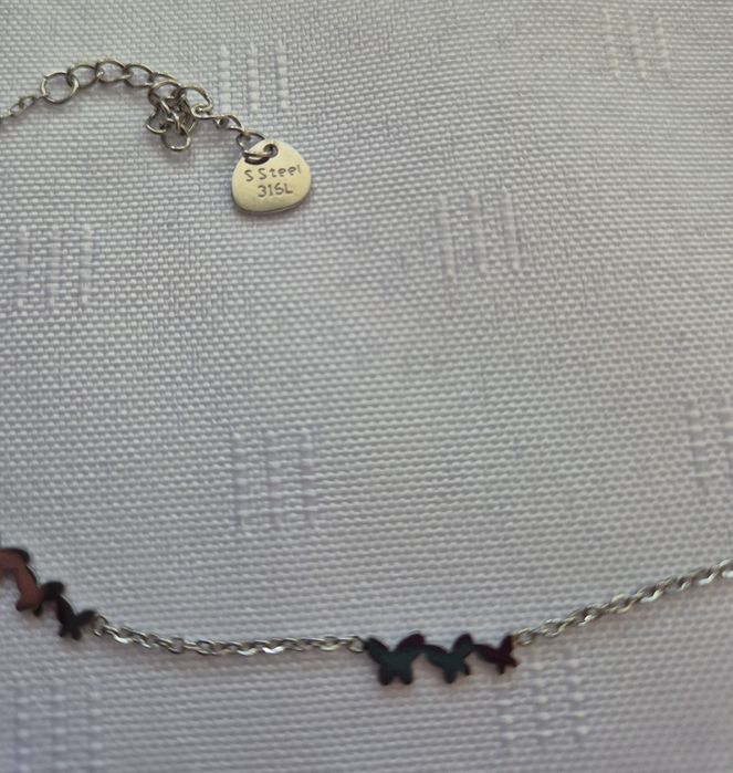 Bransoletka w motylki Vezzi stal chirurgiczna 21cm minimalistyczna