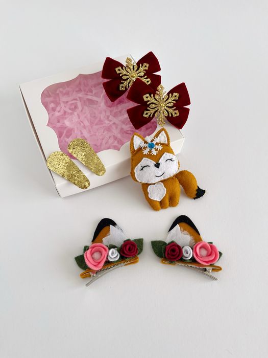 Подарунки для дівчат новий рік набір аксесуари ручної роботи + іграшка