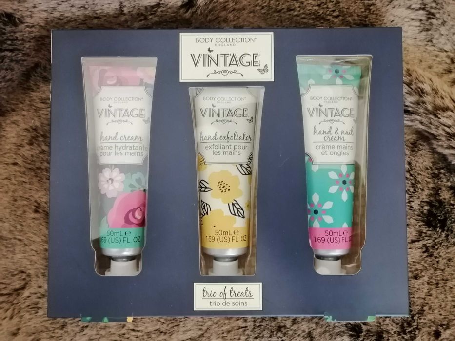 Caixa com cremes de mãos "Body Collection - Vintage" NOVO