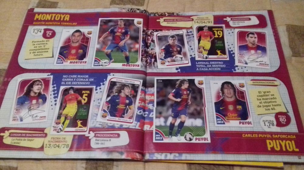 Caderneta de futebol do Barcelona