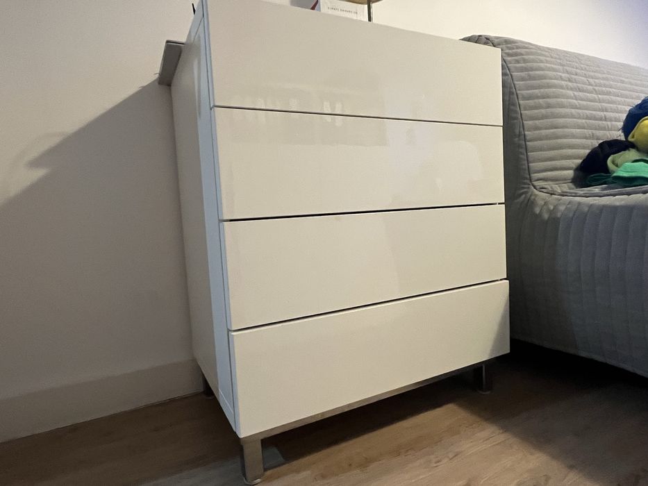 Modulo Ikea Besta - 4 gavetas lacado branco