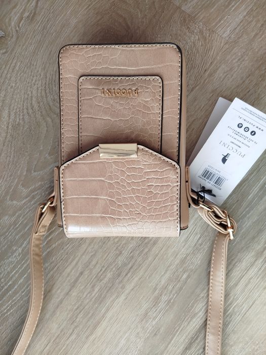 NOWA mała beżowa torebka Puccini