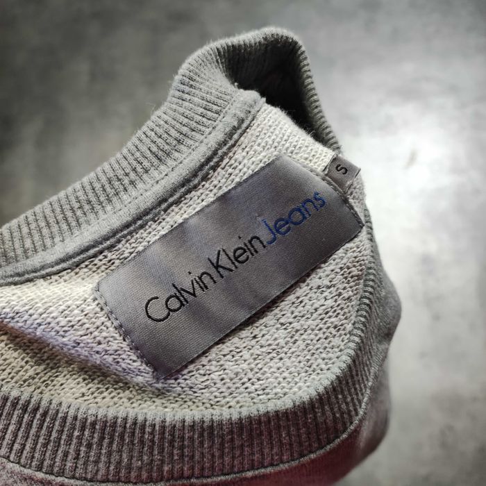 MĘSKA Bluza PREMIUM Bawełna Duże Logo CK Calvin Klein Jeans Szara