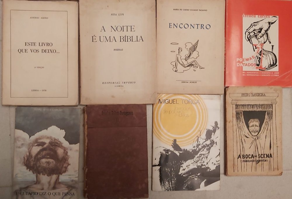 Livros de POESIA diversos anos 30 a 70 Venda individual
