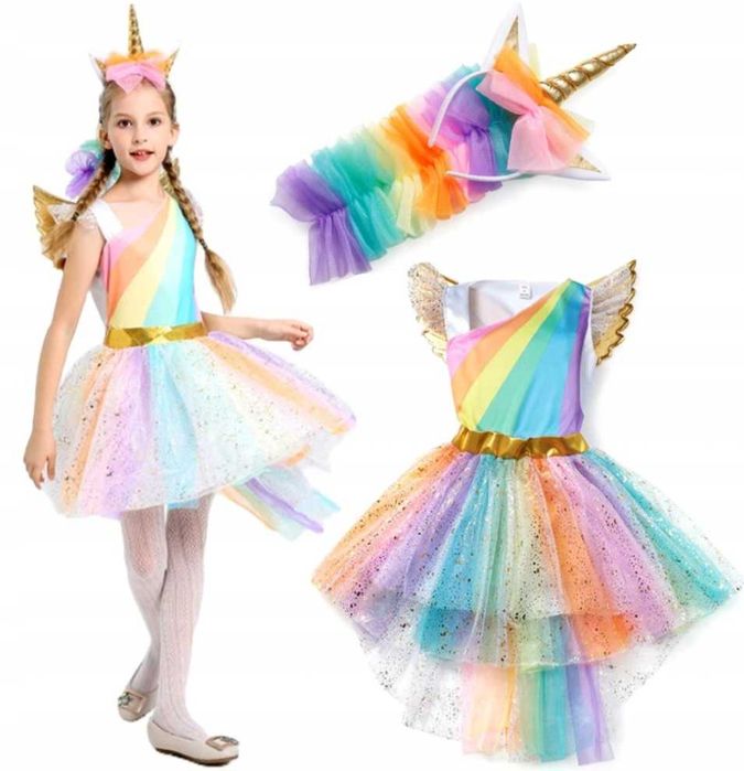 Strój Jednorożec sukienka Unicorn Pony NA BAL PRZEBIERAŃCÓW 110/116
