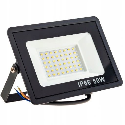 halogen naświetlacz led 2x 50w 100w 4500lm slim neutralna wtyczka