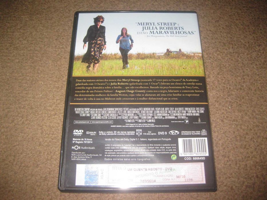 DVD "Um Quente Agosto" com Meryl Streep