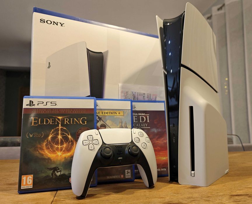 PlayStation 5 Slim 1TB + 3 gry | Gwarancja | Idealny stan
